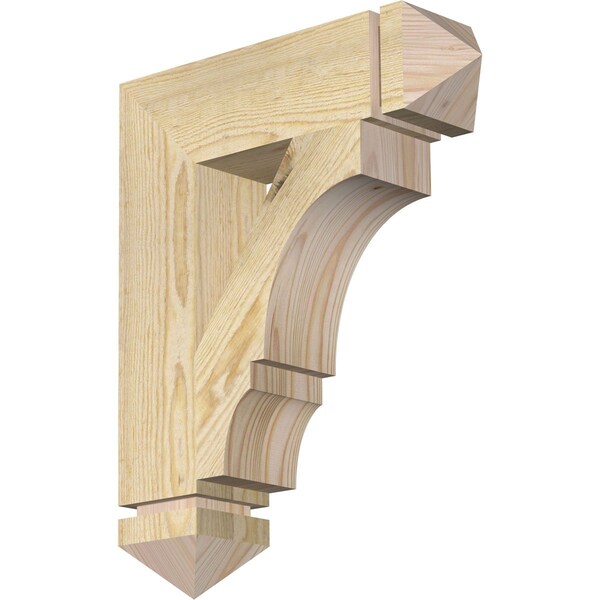 Ekena Millwork Balboa Arts & Crafts Rough Sawn Bracket, Douglas Fir, 4"W x 16"D x 20"H BKT04X16X20BOA03RDF - main